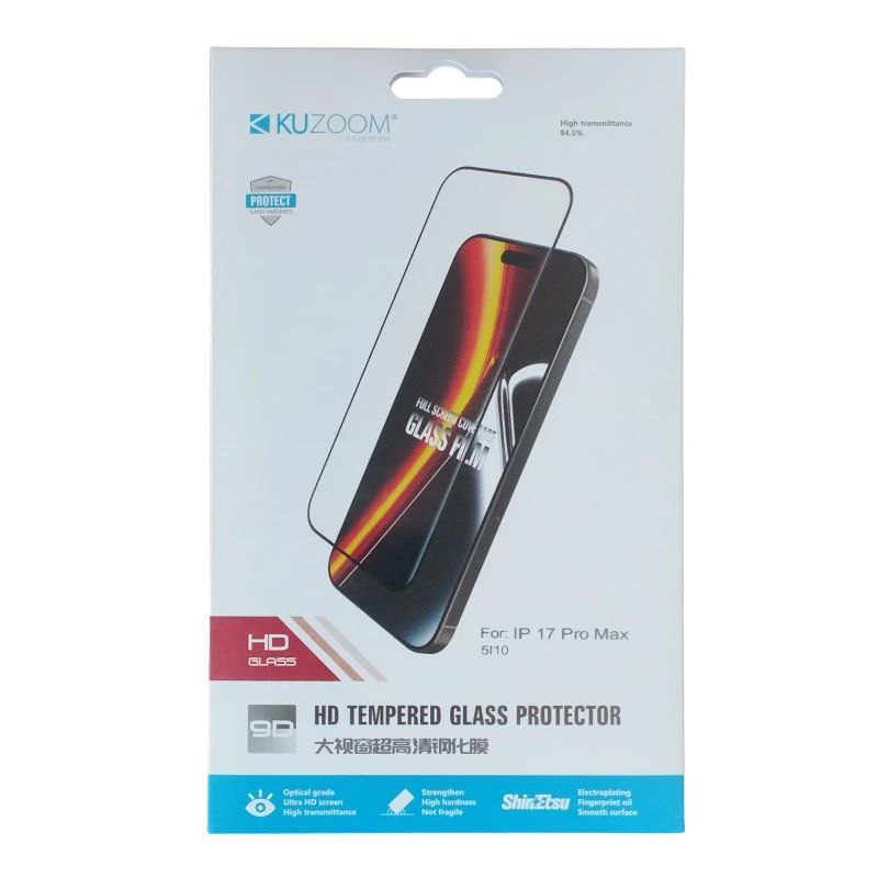 گلس گوشی / شیشه ای کوزوم KUZOOM سری HD 9D Glass