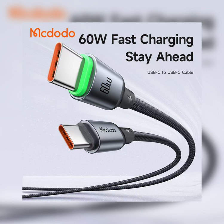 کابل USB-C مک دودو مدلCa-6870 60W طول 1 متر