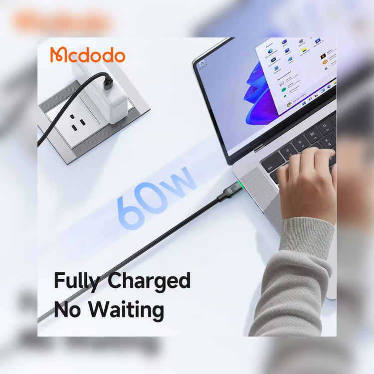 کابل USB-C مک دودو مدلCa-6870 60W طول 1 متر