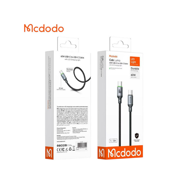 کابل USB-C مک دودو مدلCa-6870 60W طول 1 متر
